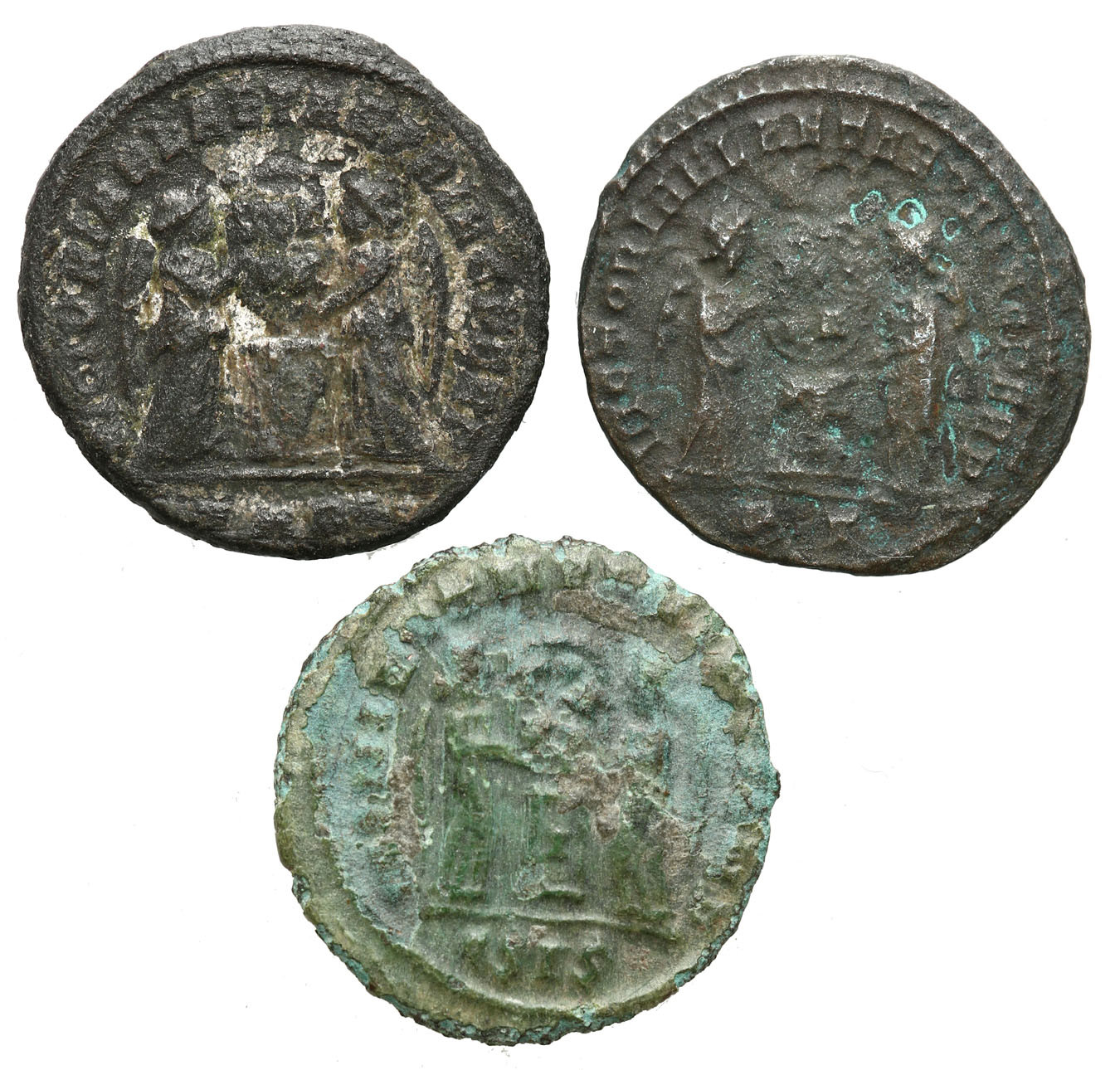 Cesarstwo Rzymskie, Lot 3 sztuk Follisów, Konstantyn I Wielki 305 – 337 n. e.
